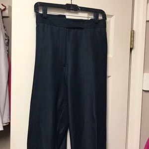 Tahari navy slacks from work to drinks